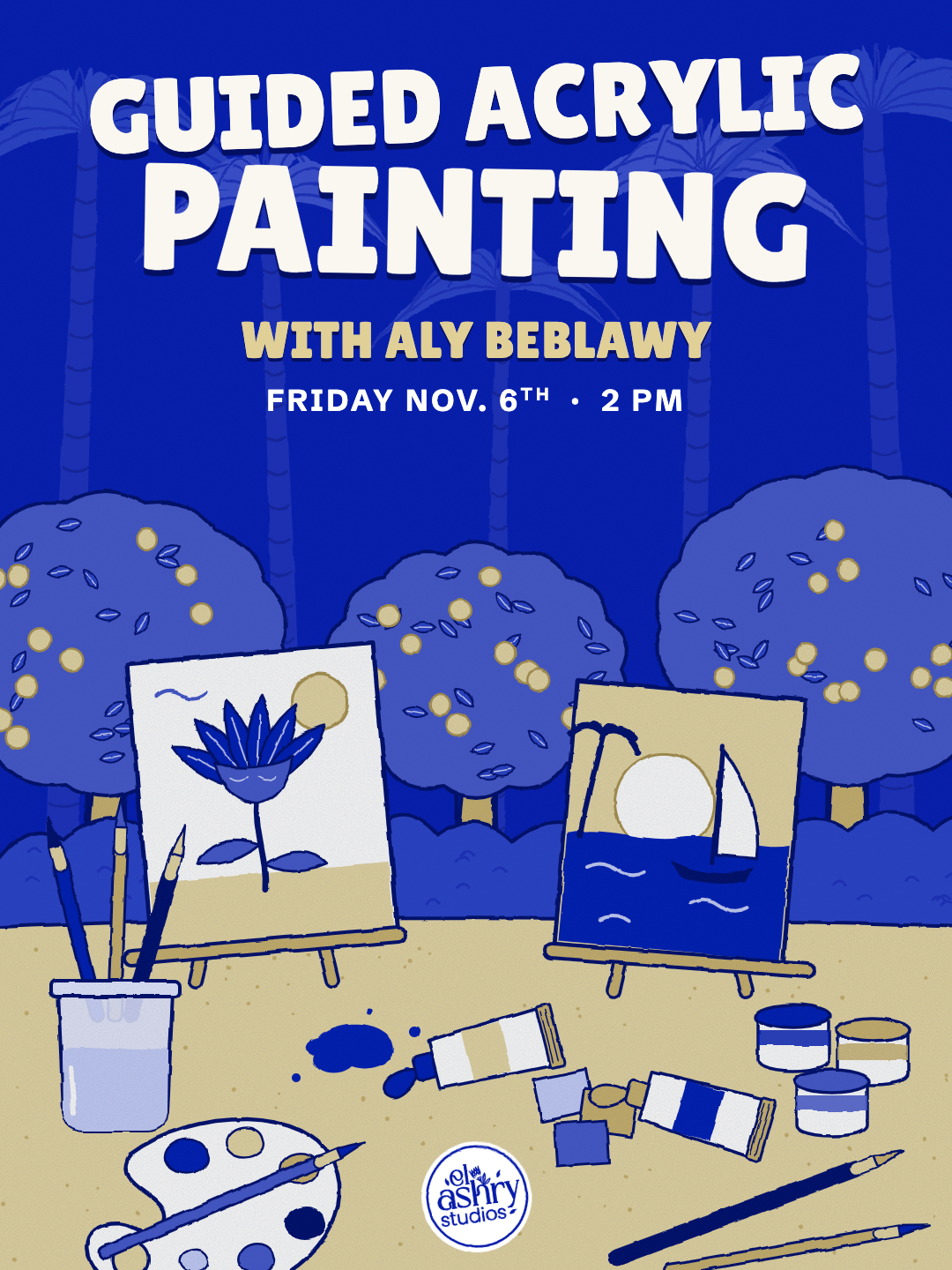 Guided Painting Session with Aly Beblawy