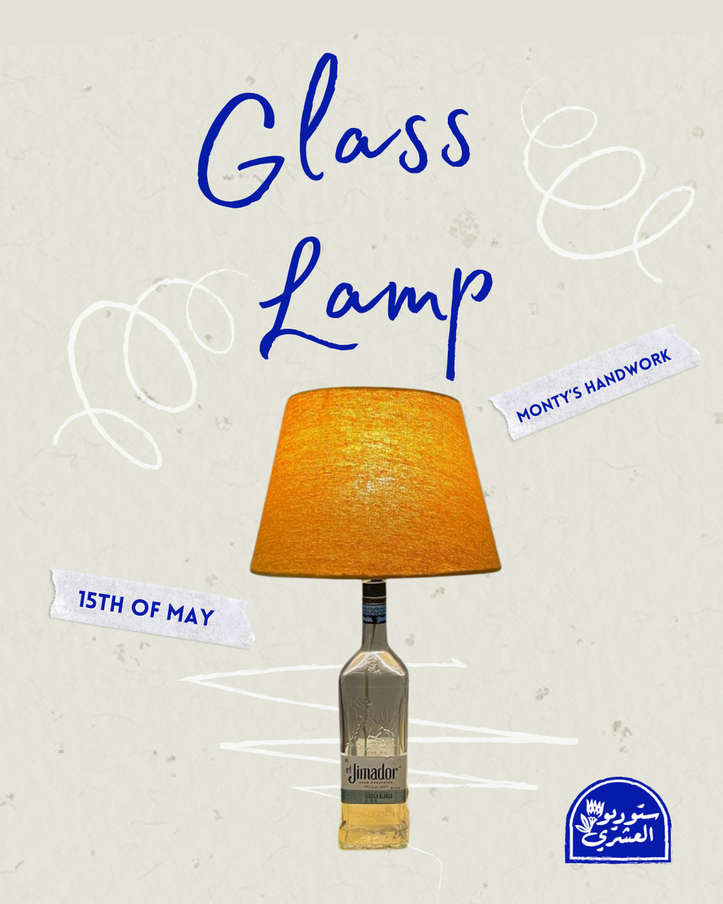 Upcycled Glass Lamp workshop - 15/5/2026
