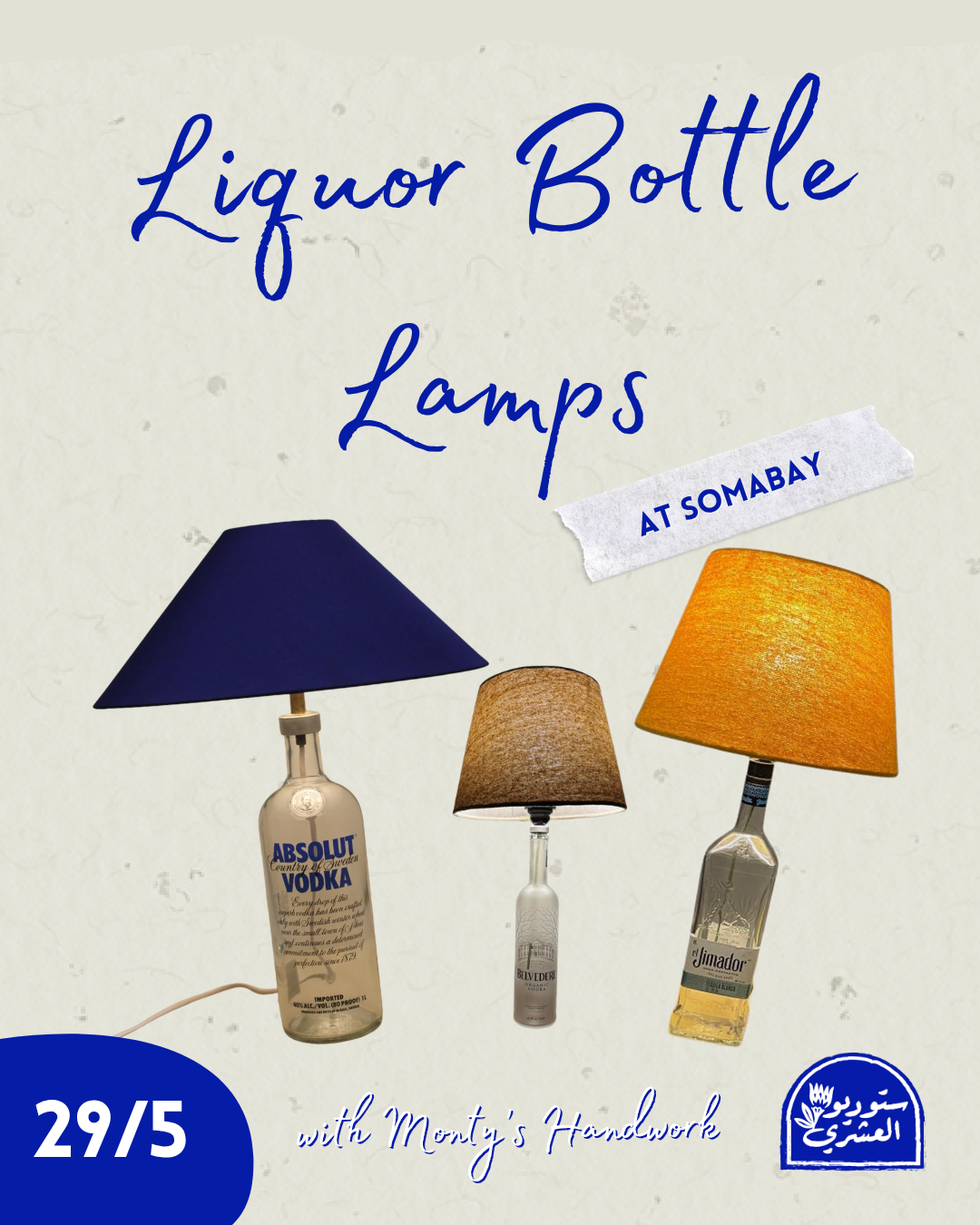 Liquor Bottle Lamps workshop at the Kaktus Beach Somabay - 29/5/2026